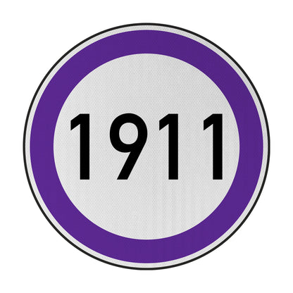 Speed ​​limit 1911 Streetsign