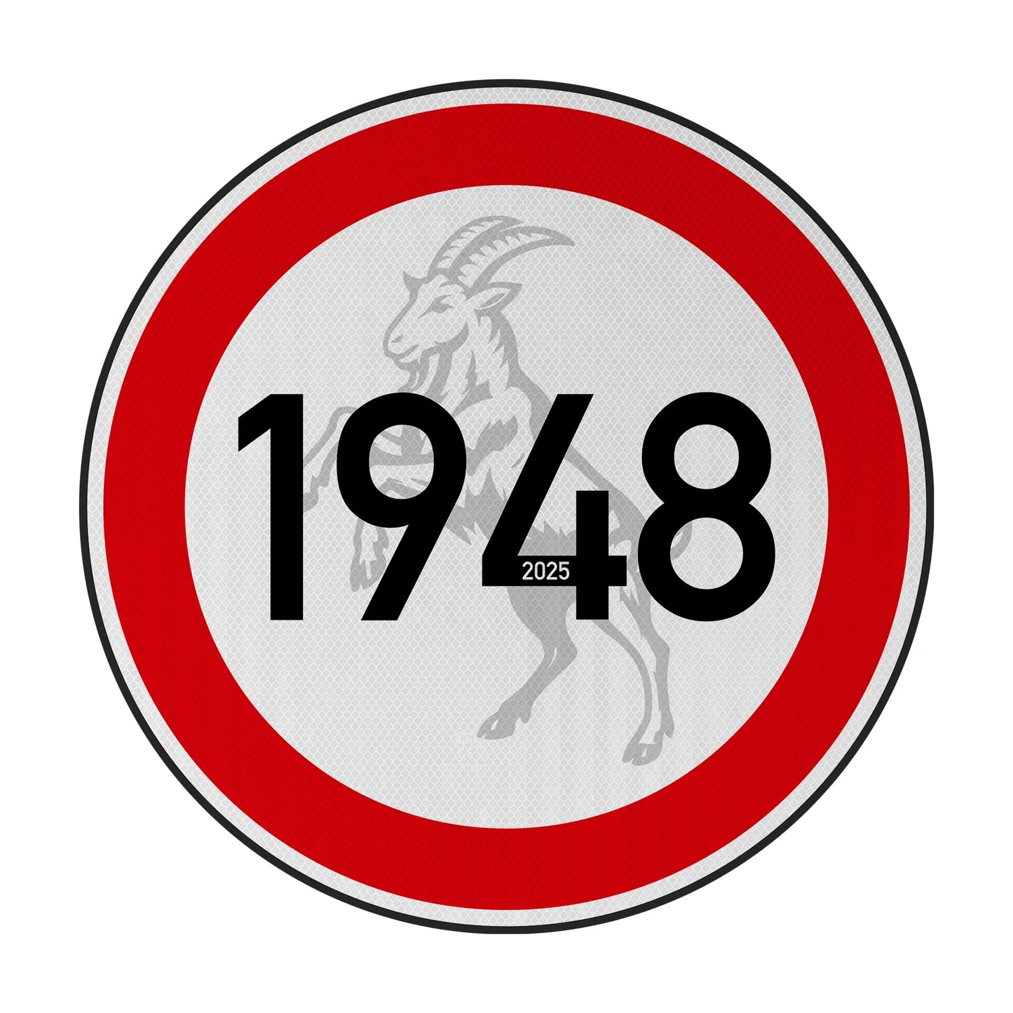Speed ​​limit 1948 (25) Streetsign