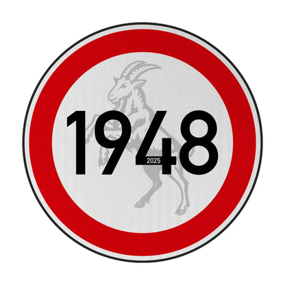 Speed ​​limit 1948 (25) Streetsign
