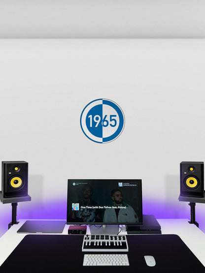 Speed limit 1965 (Blue White) Streetsign