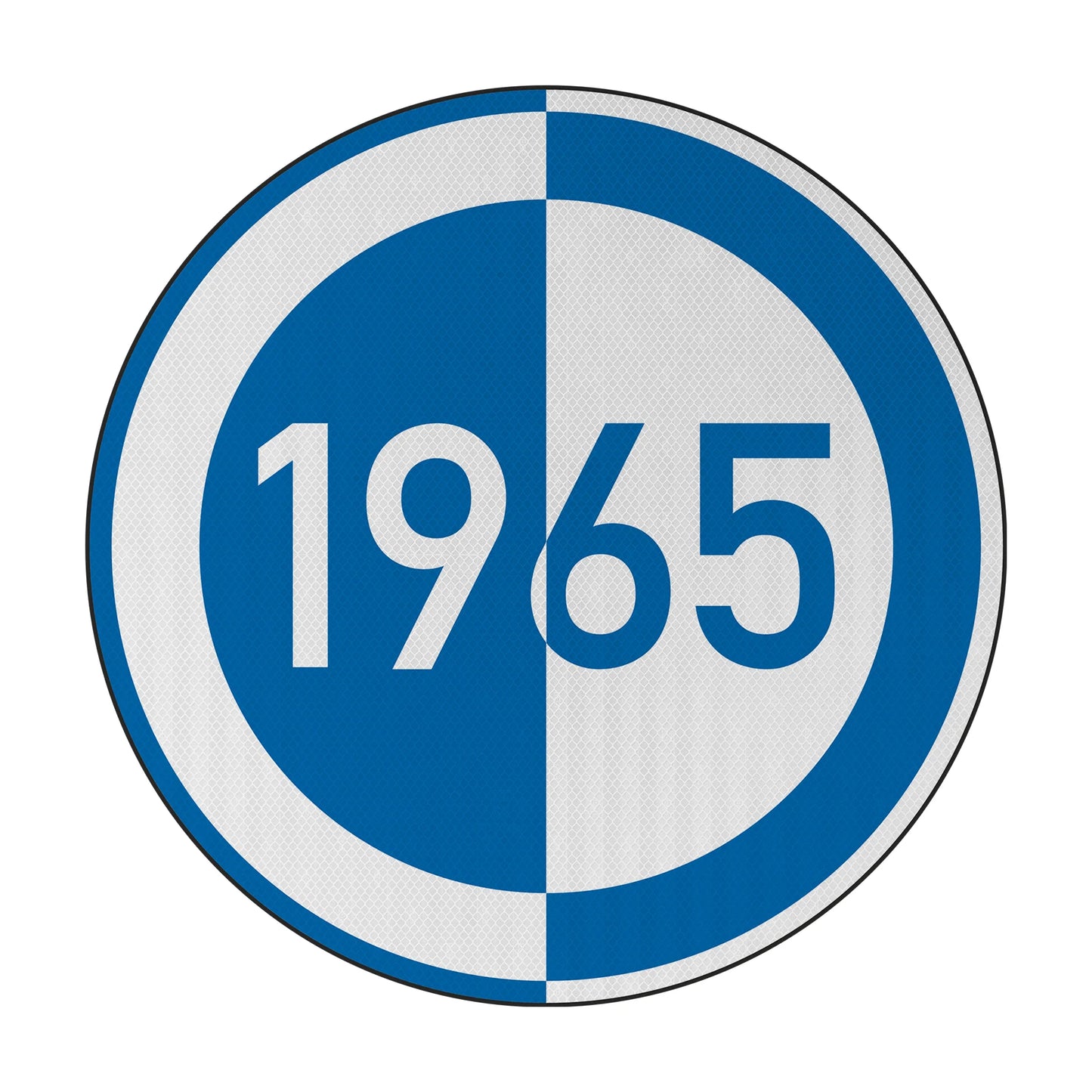 Speed limit 1965 (Blue White) Streetsign