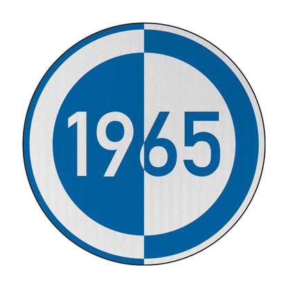 Speed limit 1965 (Blue White) Streetsign