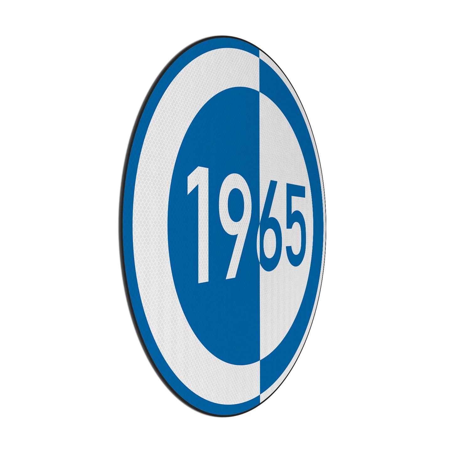 Speed limit 1965 (Blue White) Streetsign