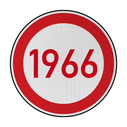 Speed ​​limit 1966 (Halle) Streetsign