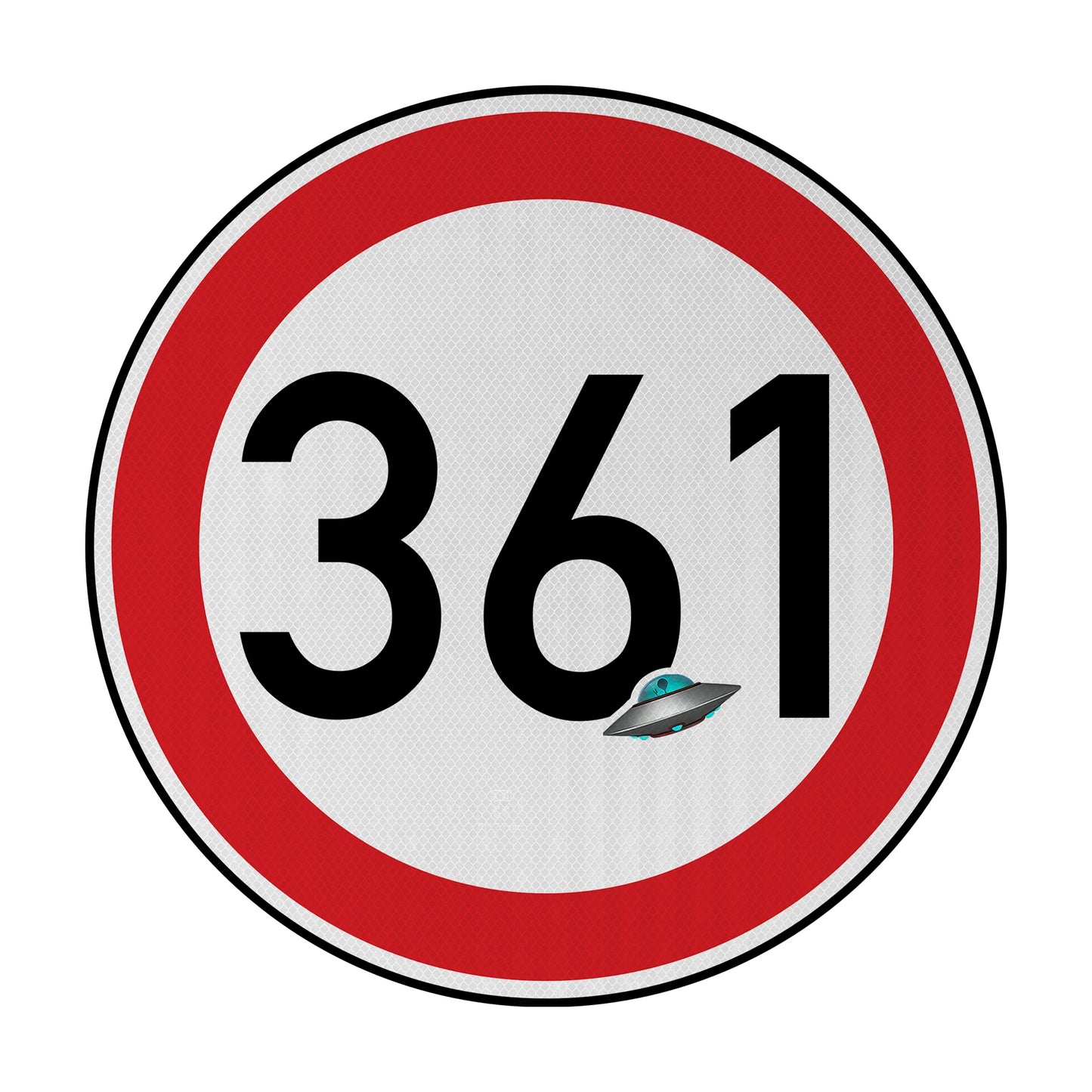 Tempolimit 361 (Ufo) Streetsign