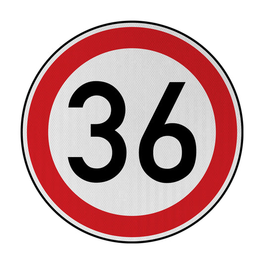 Tempolimit 36 Streetsign