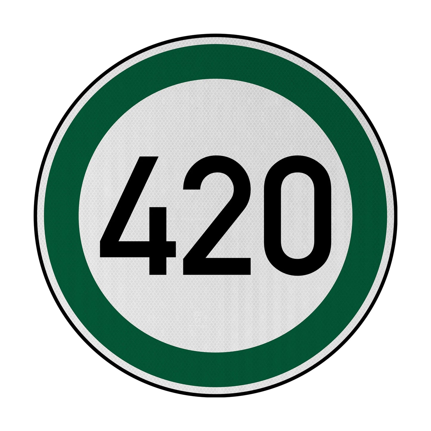 Speed ​​limit 420 Streetsign
