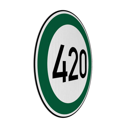 Speed ​​limit 420 Streetsign