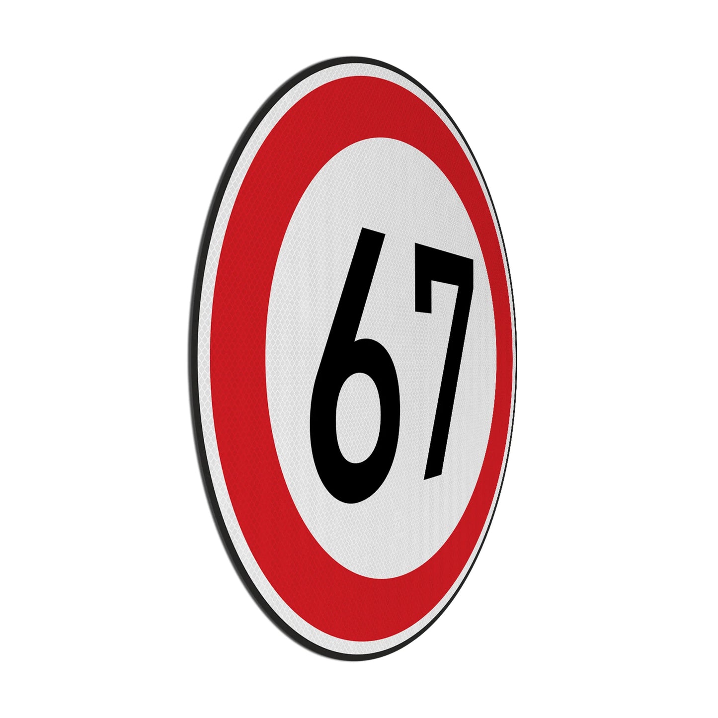 Speed ​​limit 67 Streetsign