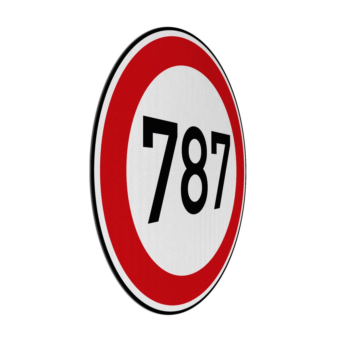 Sign 878 Speed Speed limit 787 Streetsign – Signed