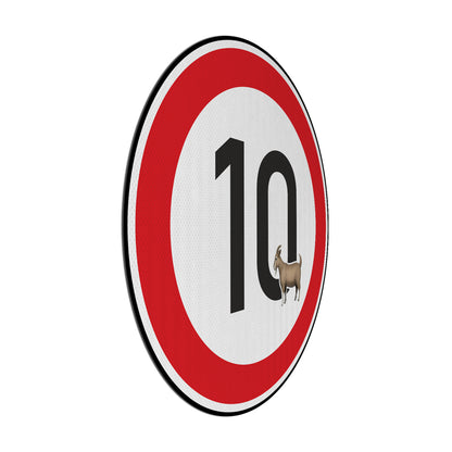 Tempolimit 10 (Goat) Streetsign