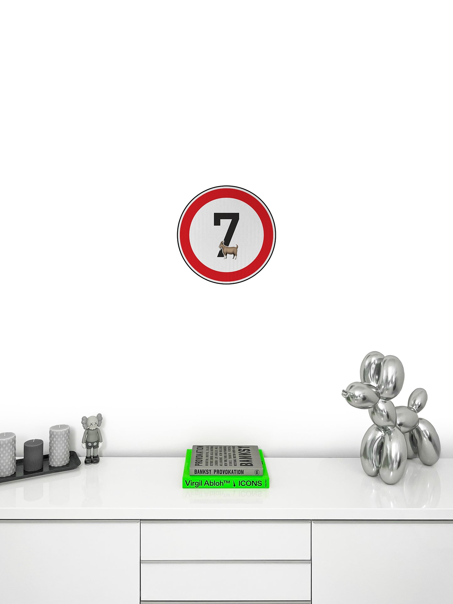 Tempolimit 7 (Goat) Streetsign