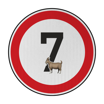 Tempolimit 7 (Goat) Streetsign