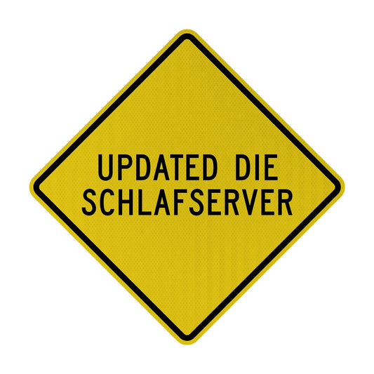 Sleep server Streetsign