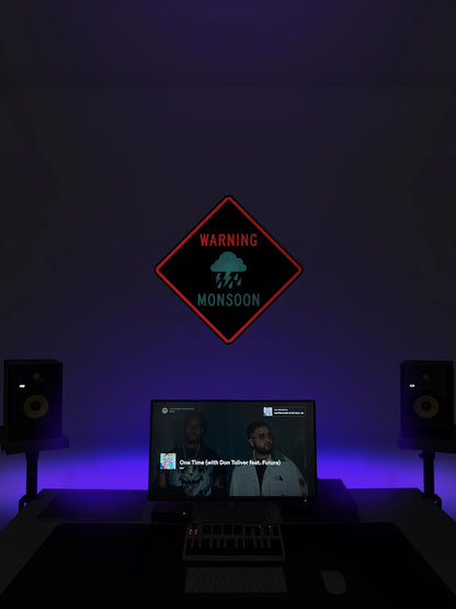 Warning: Monsoon Streetsign
