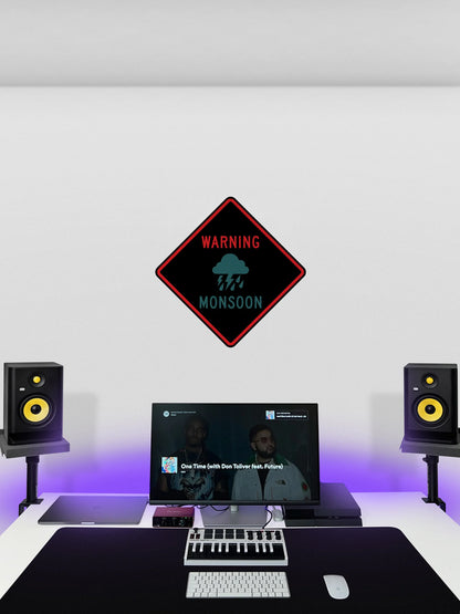 Warning: Monsoon Streetsign