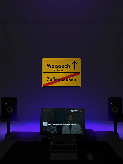 Weissach/Zuffenhausen Streetsign