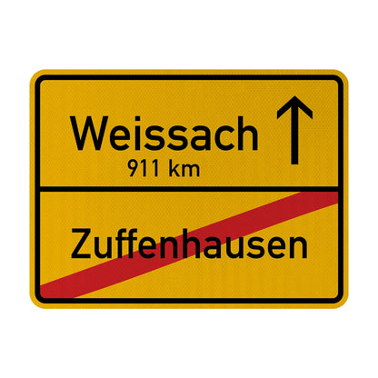 Weissach/Zuffenhausen Streetsign