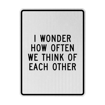 I wonder Streetsign