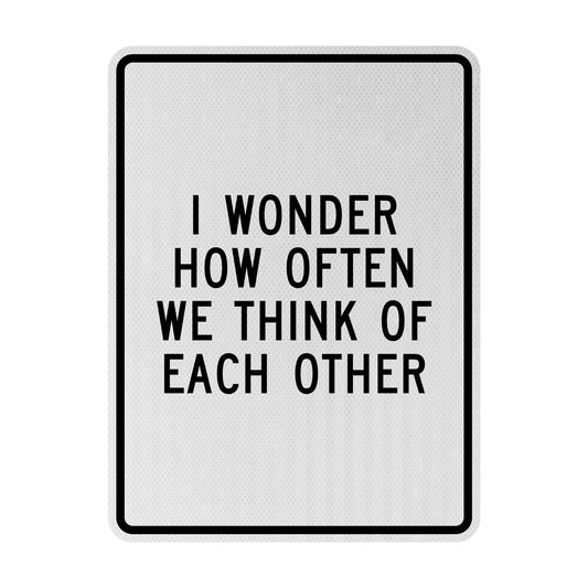 I wonder Streetsign